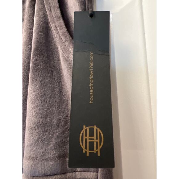 NWT House of Harlow 1960 Women’s Velour Joggers Drawstring Pants Size XS Gray - Picture 2 of 5